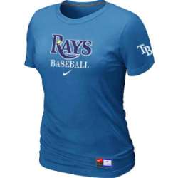Tampa Bay Rays Nike Women\'s L.blue Short Sleeve Practice T-Shirt