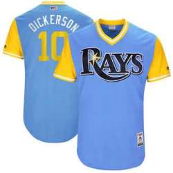 Tampa Bay Rays #10 Corey Dickerson Dickerson Majestic Light Blue 2017 Players Weekend Jersey JiaSu