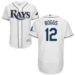 Tampa Bay Rays #12 Wade Boggs White Flexbase Stitched Jersey DingZhi