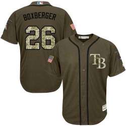 Tampa Bay Rays #26 Brad Boxberger Green Salute to Service Stitched Baseball Jersey Jiasu