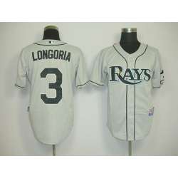 Tampa Bay Rays #3 Longoria Grey Jerseys