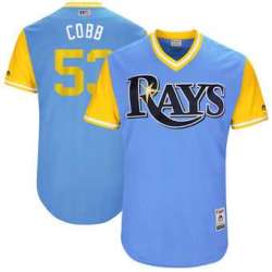 Tampa Bay Rays #53 Alex Cobb Cobb Majestic Light Blue 2017 Players Weekend Jersey JiaSu