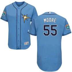 Tampa Bay Rays #55 Matt Moore Light Blue Flexbase Stitched Jersey DingZhi