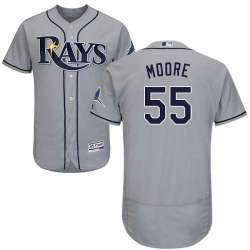 Tampa Bay Rays #55 Matt Moore Light Gray Flexbase Stitched Jersey DingZhi