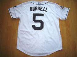 Tampa Bay Rays #5 Pat Burrell White Jerseys