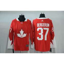 Team Canada #37 Patrice Bergeron 2016 World Cup of Hockey Olympics Game Red Men's Stitched NHL Jersey