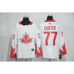 Team Canada #77 Jeff Carter 2016 World Cup of Hockey Olympics Game White Men's Stitched NHL Jersey