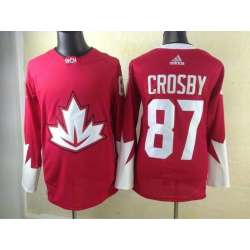 Team Canada #87 Sidney Crosby 2016 World Cup of Hockey Olympics Game Red Stitched Jersey
