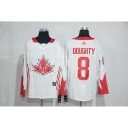Team Canada #8 Drew Doughty 2016 World Cup of Hockey Olympics Game White Men's Stitched NHL Jersey