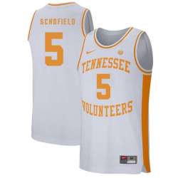 Tennessee Volunteers 5 Admiral Schofield White College Basketball Jersey Dzhi