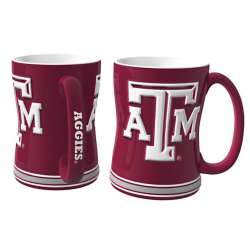 Texas A&M Aggies Coffee Mug - 14oz Sculpted Relief