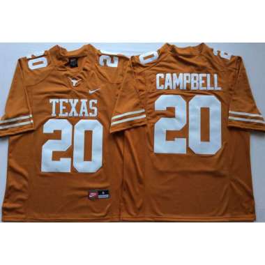 Texas Longhorns 20 Earl Campbell Orange Nike College Football Jersey
