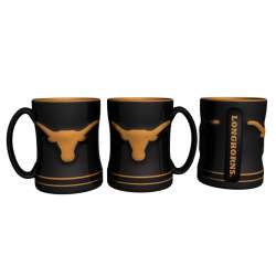 Texas Longhorns Coffee Mug 14oz Sculpted Relief