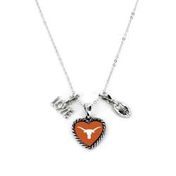 Texas Longhorns Necklace Charmed Sport Love Football - Special Order