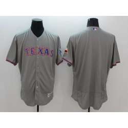 Texas Rangers Blank Gray 2016 Flexbase Collection Stitched Jersey
