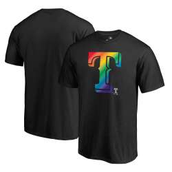 Texas Rangers Fanatics Branded Pride Black T Shirt