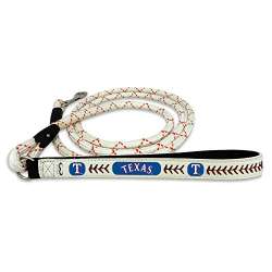 Texas Rangers Pet Leash Frozen Rope Leather Chain Baseball Size Large