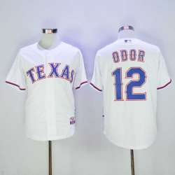 Texas Rangers #12 Rougned Odor White Stitched Baseball Jersey