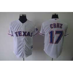 Texas Rangers #17 CRUZ white Jerseys