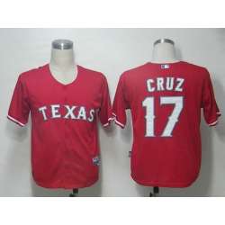 Texas Rangers #17 Cruz Red Cool Base Jerseys