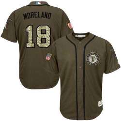 Texas Rangers #18 Mitch Moreland Green Salute to Service Stitched Baseball Jersey Jiasu