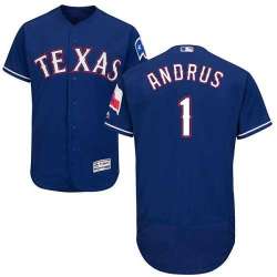 Texas Rangers #1 Elvis Andrus Blue Flexbase Stitched Jersey DingZhi