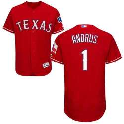 Texas Rangers #1 Elvis Andrus Red Flexbase Stitched Jersey DingZhi