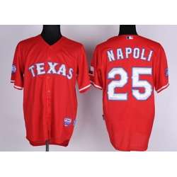 Texas Rangers #25 Mike Napoli Red 40TH Jerseys