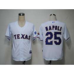 Texas Rangers #25 Napoli white Cool Base Jerseys