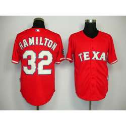 Texas Rangers #32 Hamilton Red Jerseys