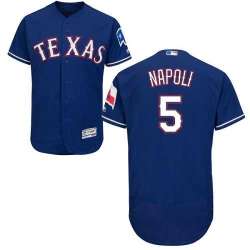 Texas Rangers #5 Mike Napoli Blue Flexbase Stitched Jersey DingZhi