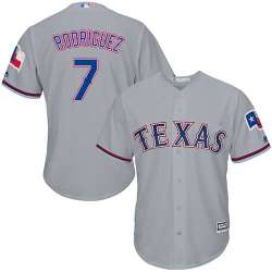 Texas Rangers #7 Ivan Rodriguez Gray New Cool Base Stitched Jersey DingZhi