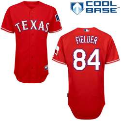 Texas Rangers #84 Fielder Red Jerseys
