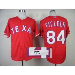 Texas Rangers #84 Fielder Red Signature Edition Jerseys