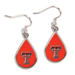 Texas Tech Red Raiders Earrings Tear Drop Style