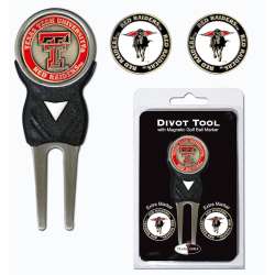 Texas Tech Red Raiders Golf Divot Tool with 3 Markers - Special Order