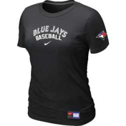 Toronto Blue Jays Nike Women\'s Black Short Sleeve Practice T-Shirt