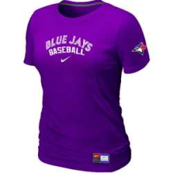 Toronto Blue Jays Nike Women\'s Purple Short Sleeve Practice T-Shirt