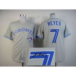 Toronto Blue Jays #7 Jose Reyes Gray Signature Edition Jerseys
