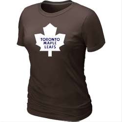 Toronto Maple Leafs Big & Tall Women's Logo Brown T-Shirt