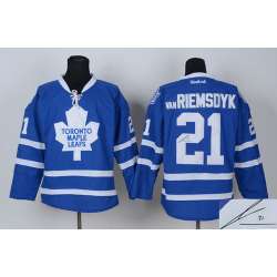 Toronto Maple Leafs #21 James van Riemsdyk Blue Signature Edition Jerseys