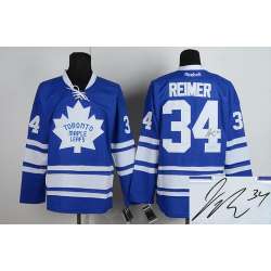 Toronto Maple Leafs #34 Reimer Blue Third Signature Edition Jerseys