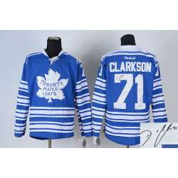 Toronto Maple Leafs #71 Clarkson 2014 Winter Classic Blue Signature Edition Jerseys