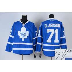 Toronto Maple Leafs #71 Clarkson Blue Signature Edition Jerseys