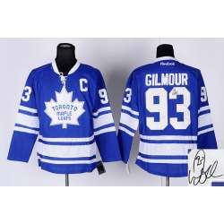 Toronto Maple Leafs #93 Doug Gilmour Blue Signature Edition Jerseys