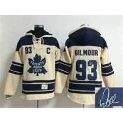 Toronto Maple Leafs #93 Doug Gilmour Cream Stitched Signature Edition Hoodie