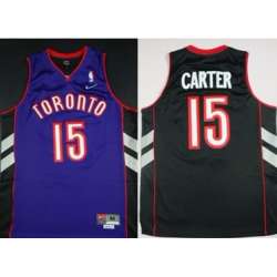 Toronto Raptors #15 Vince Carter Black With Purple Swingman Jerseys