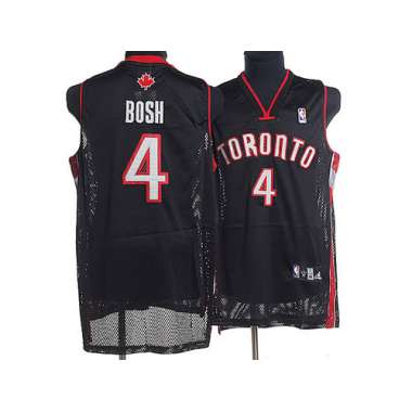 Toronto Raptors #4 Bosh Black Swingman Jerseys