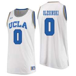 UCLA Bruins 0 Alex Olesinski White College Basketball Jersey Dzhi