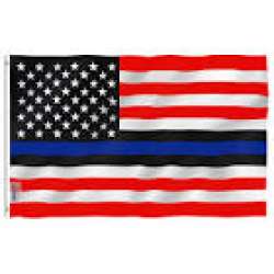 USA Blue Lives Matter Polyester Flag